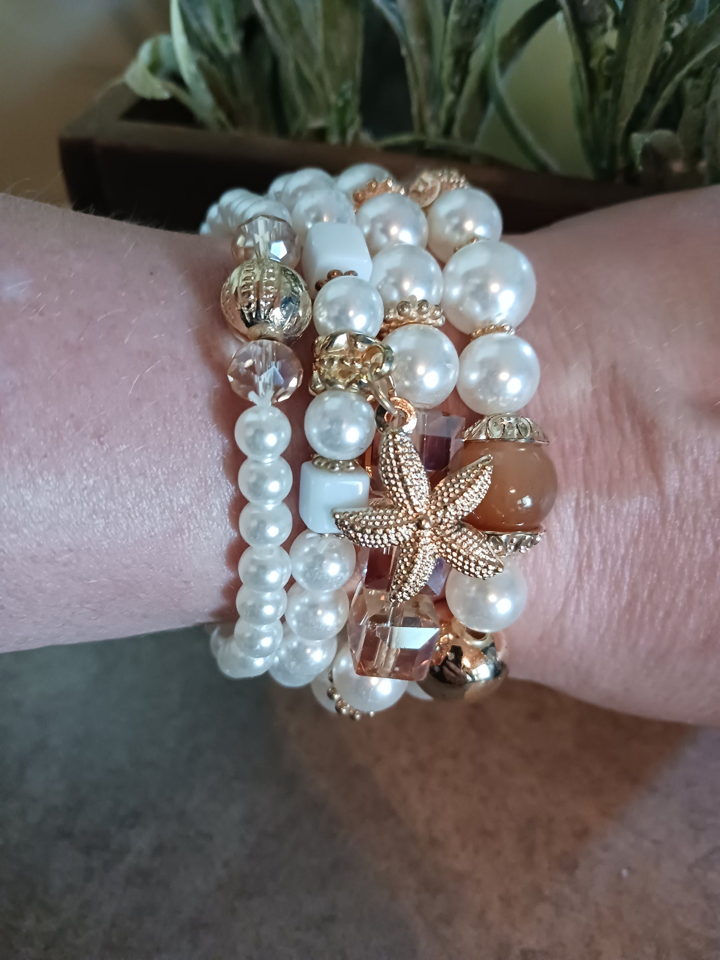 Pearl Stackable Beaded Bracelets