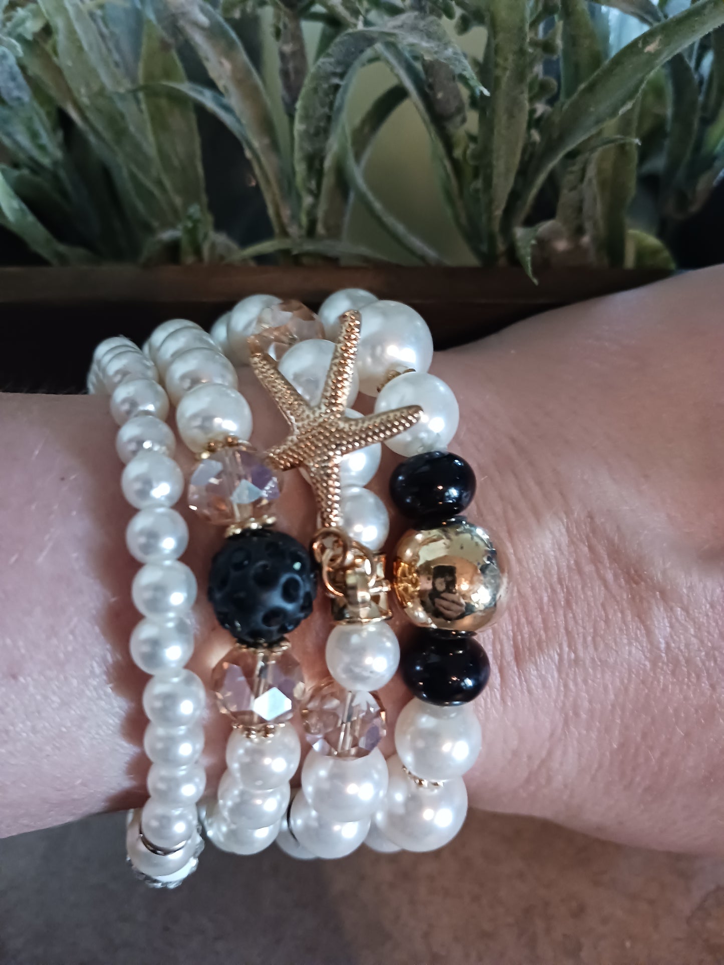 Pearl Stackable Beaded Bracelets