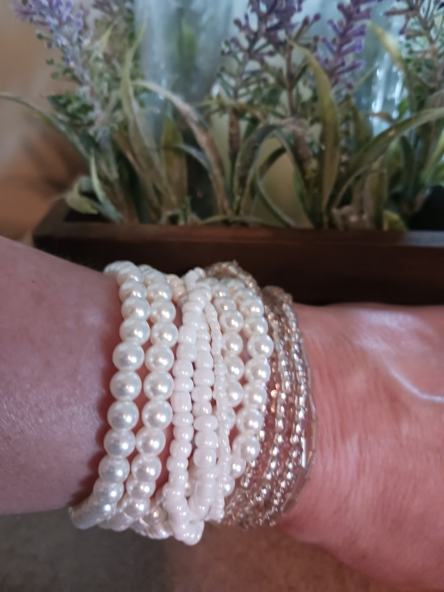 Pearl Stackable Beaded Bracelets