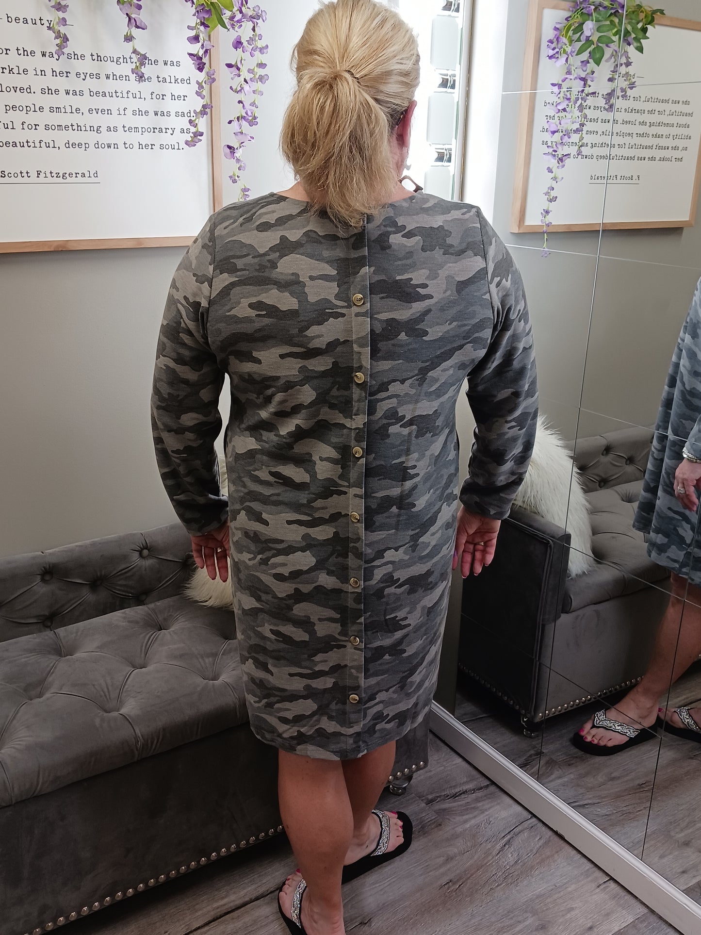 Samantha Curvy Camo Dress