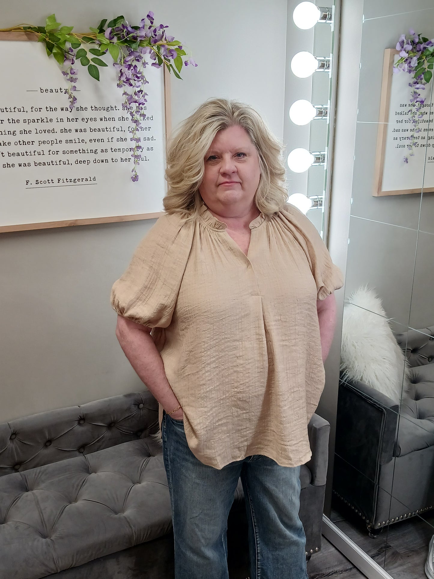 Fiona Curvy Scrunched Top