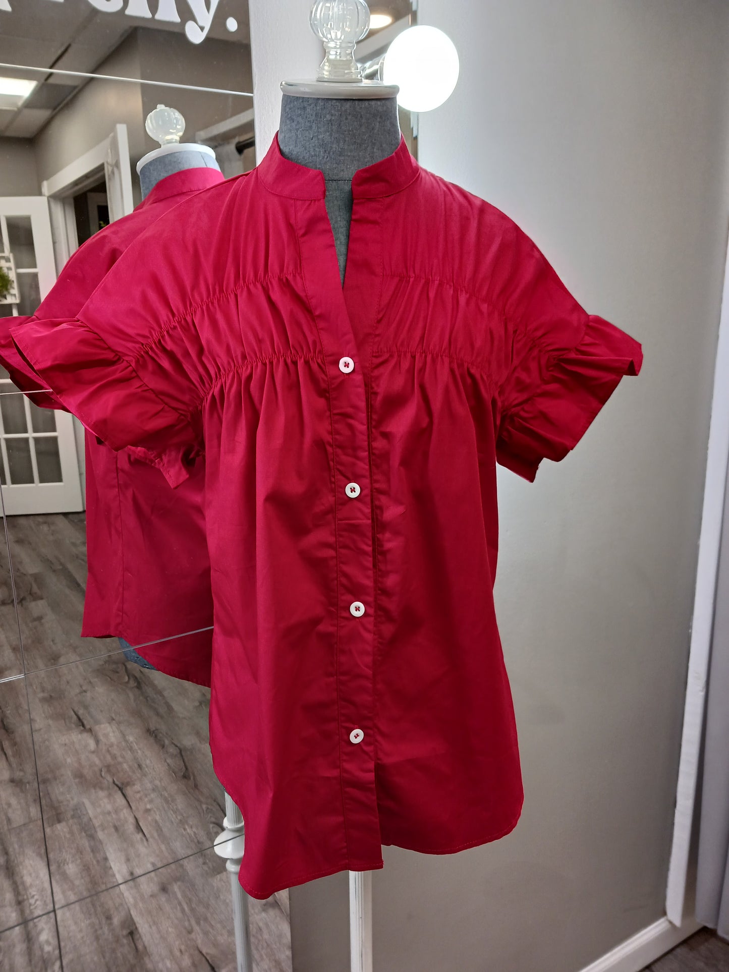 Mindy Pleated Top