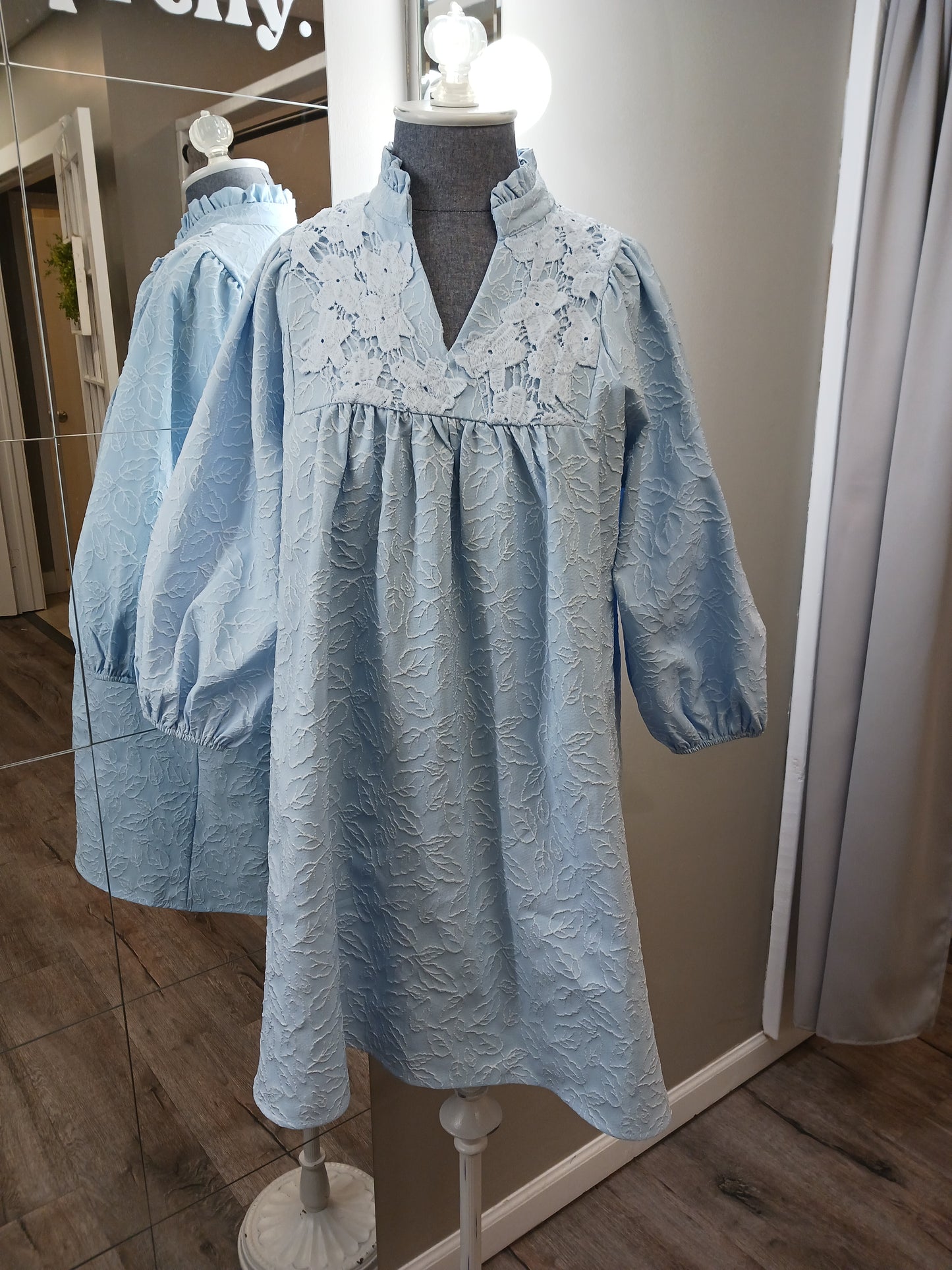 Nora Lace Neck Dress