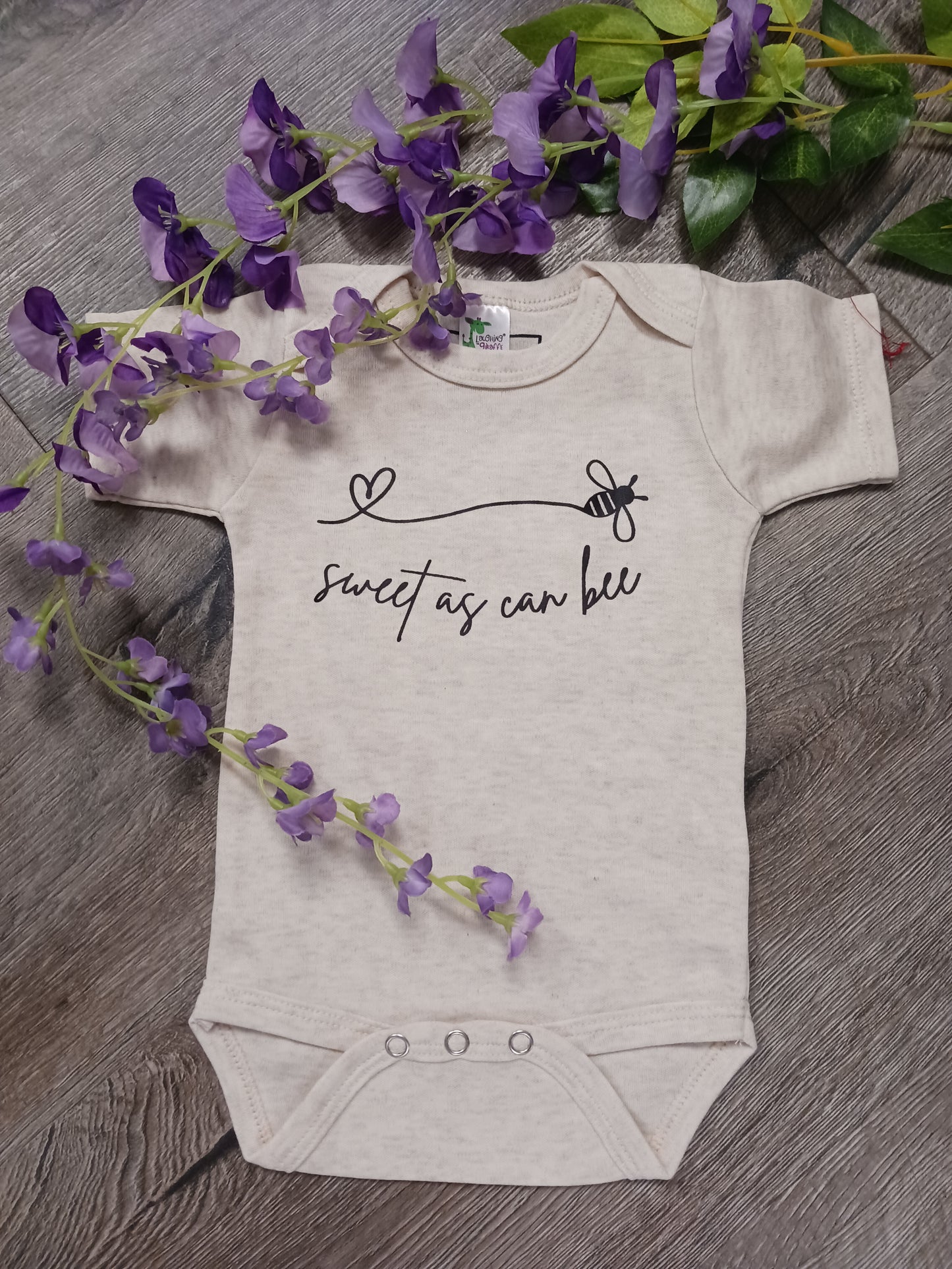 Sweet as Can Bee Short Sleeve Baby Bodysuit