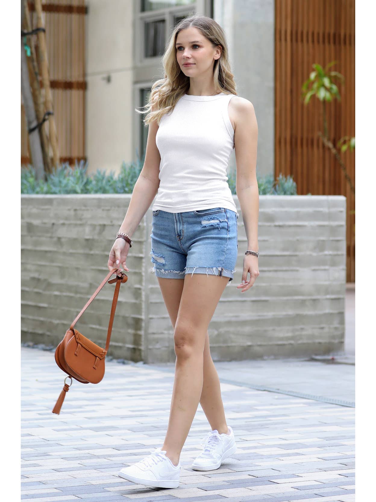 Ribbed Scoop Neck Tank