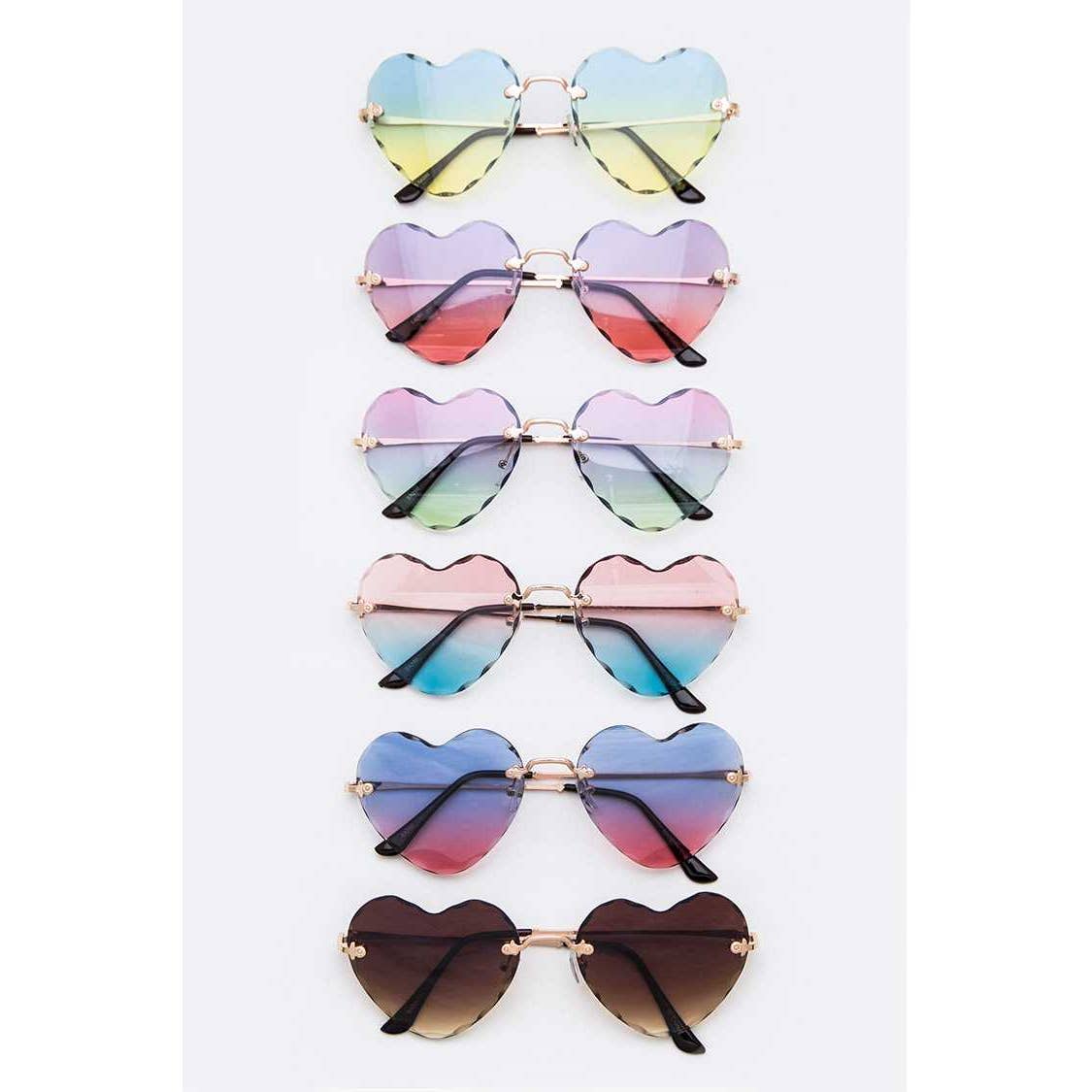 Rimless Heart Shaped Sunnies