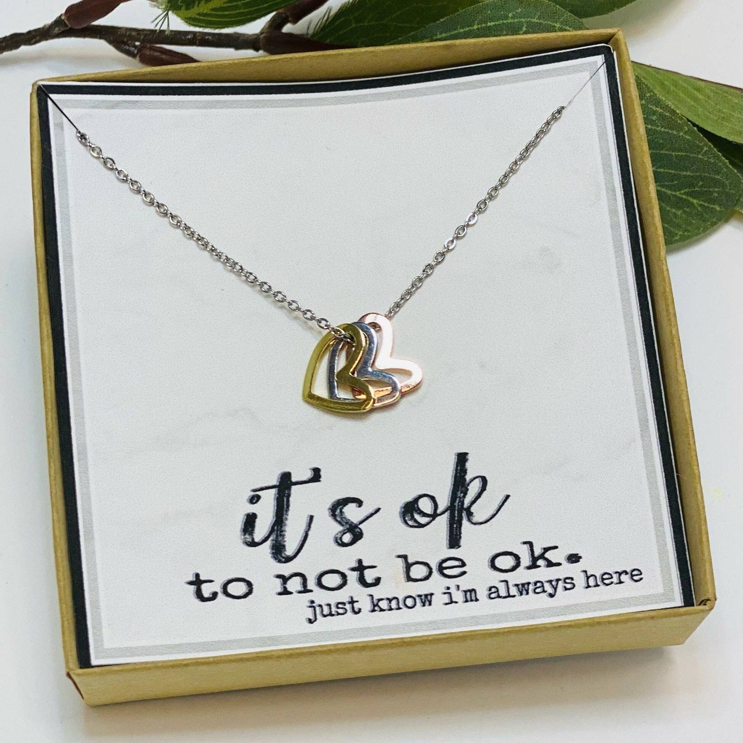 Three Heart Necklace by Little Happies