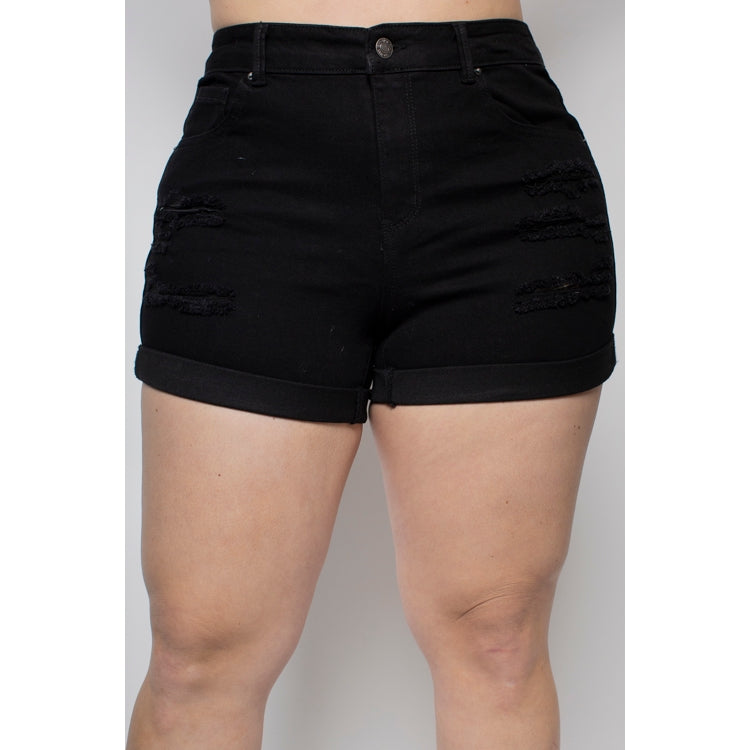 Nola Distressed Denim Shorts