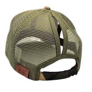 Camo Messy Bun Hat
