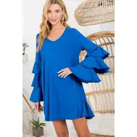 Carolyn Ruffled Bell Sleeve Dress