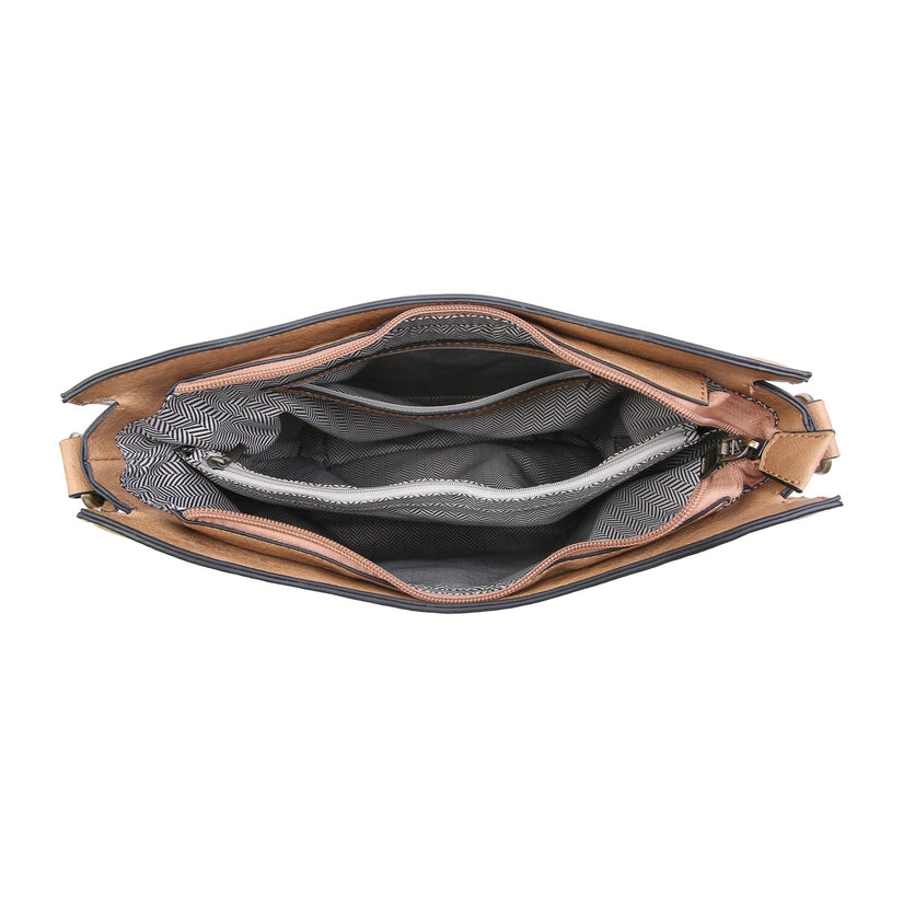 Nina Whipstitch Edge Crossbody With Tassel