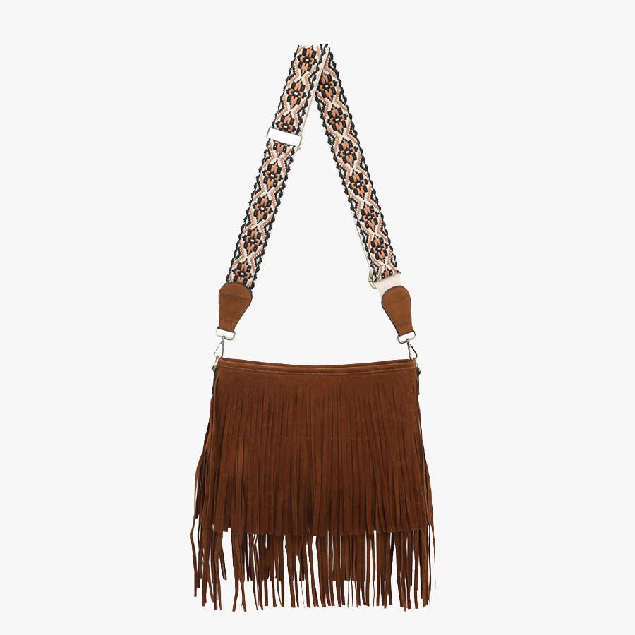 Sadie Suede Fringe Crossbody