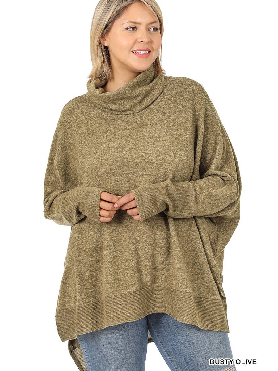 Darlene Curvy Cowl Neck Sweater