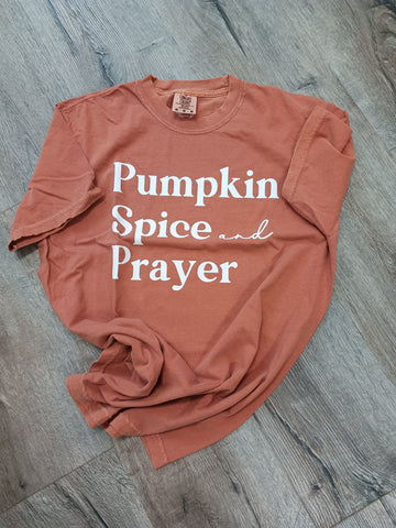 Pumpkin Spice & Prayer Tee