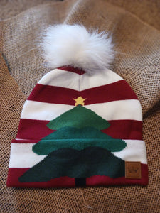 Christmas Tree Pom Hat
