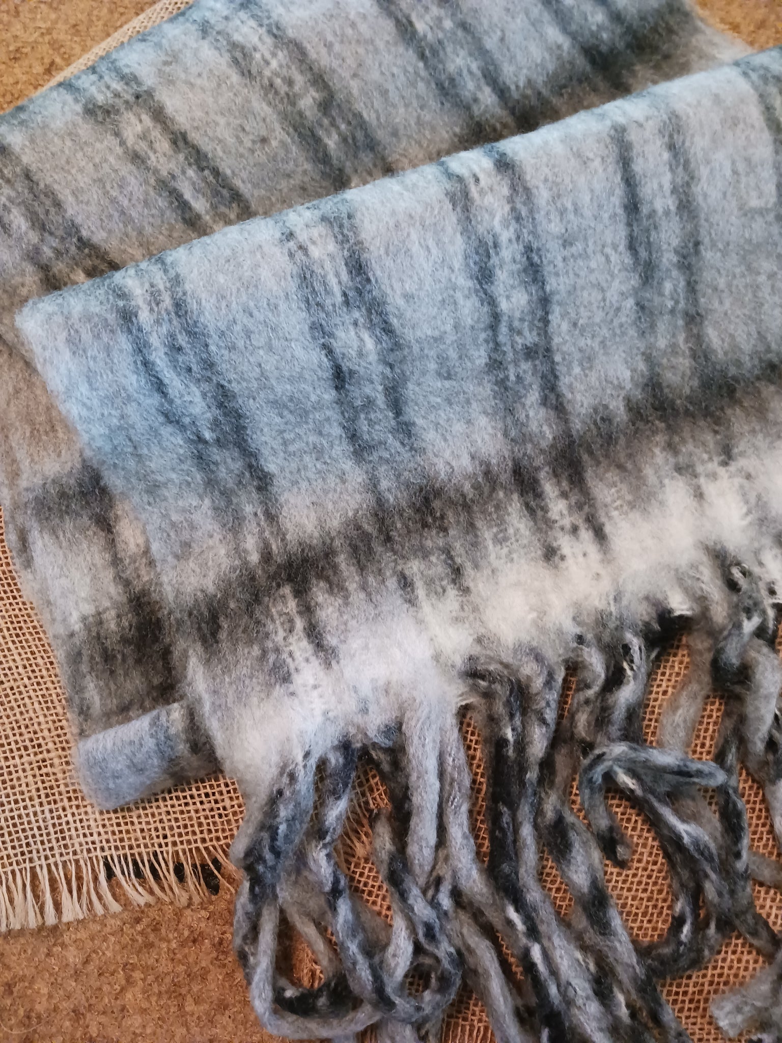 Gray & Black Long Scarf