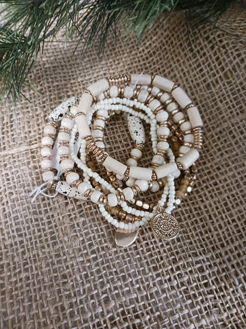 Wooden Assorted Bead Bracelet