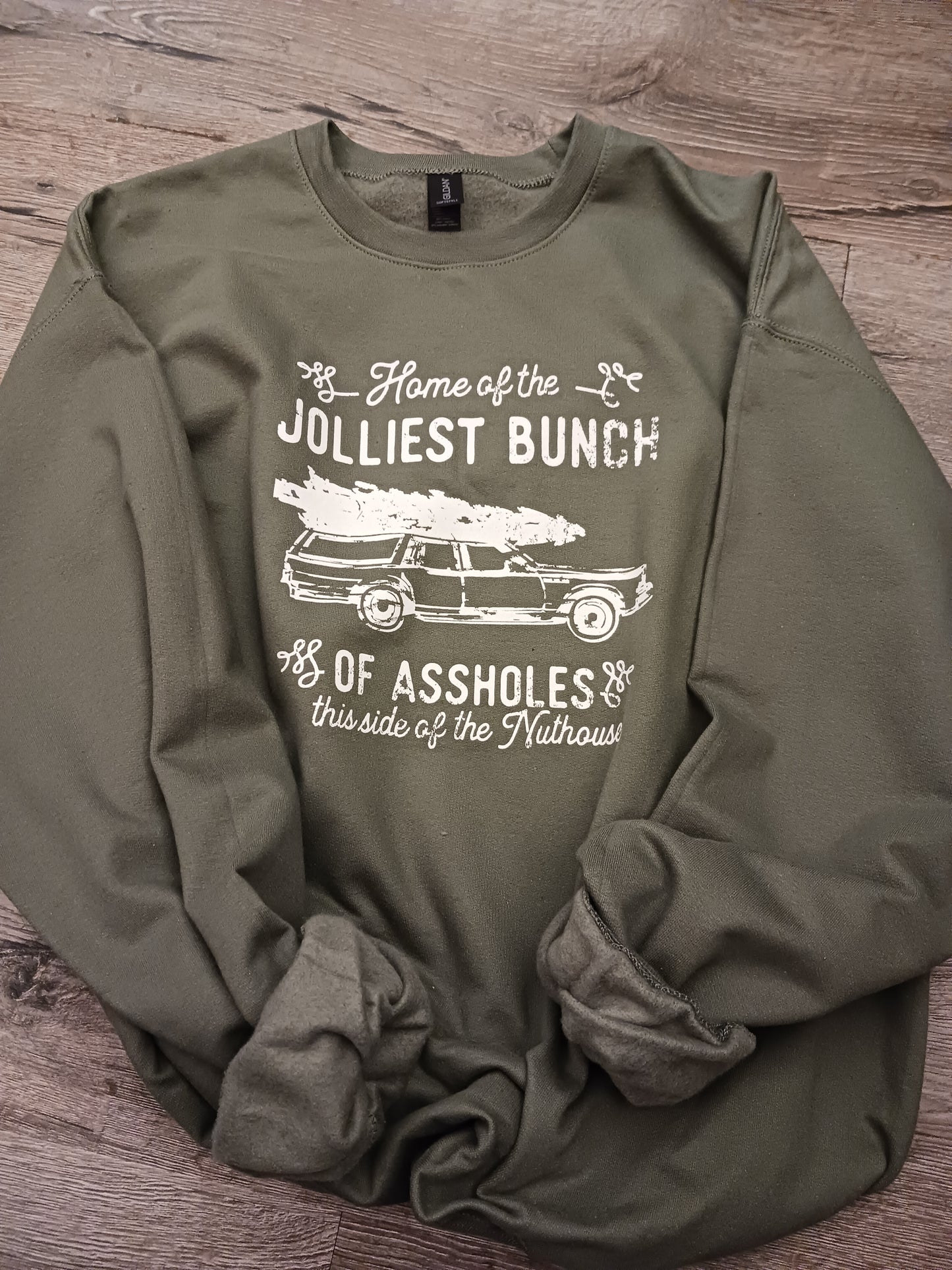 Christmas Sweatshirt - Home of the Jolliest Bunch