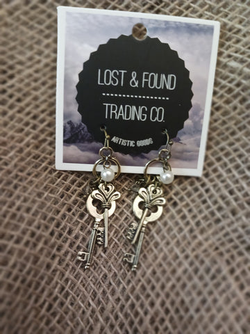 Lost & Found - Small Key Cluster Earrings