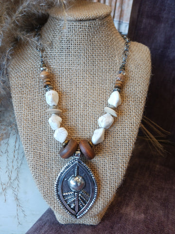Lost & Found - Beaded Tribal Pendant Necklace
