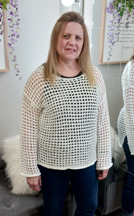 ReaAnn Crochet Pullover