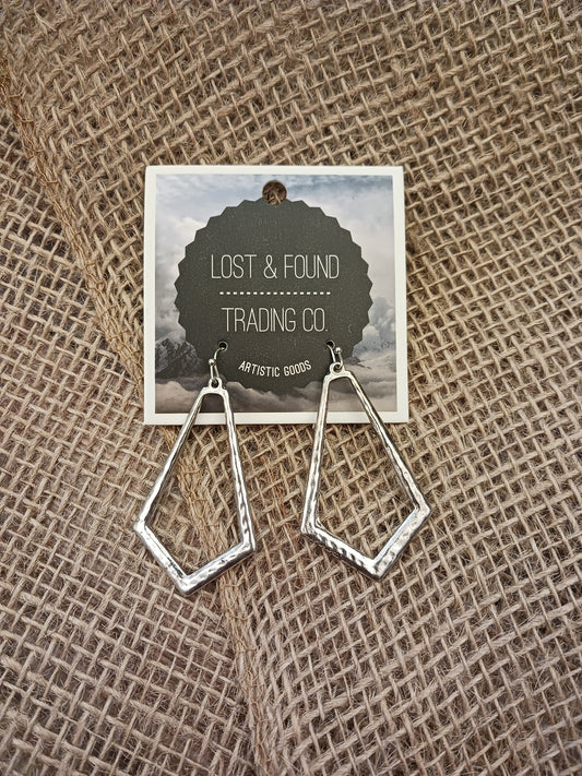 Lost & Found - Hammered Diamond Earrings