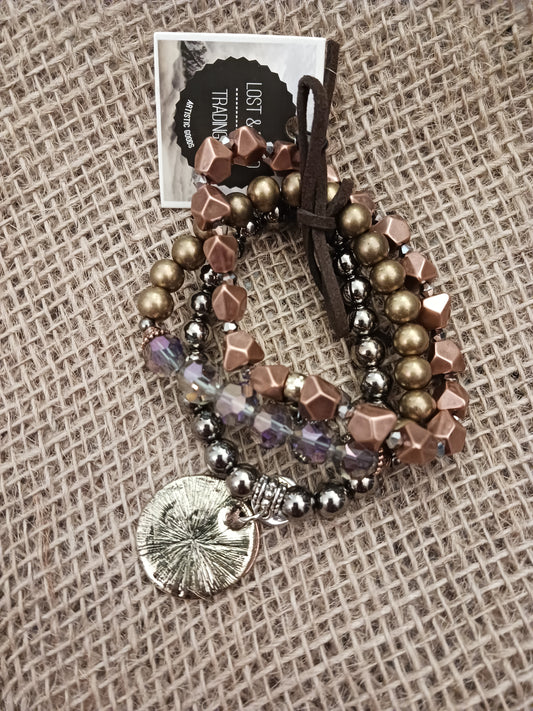 Lost & Found - Beaded Bracelet with Coins