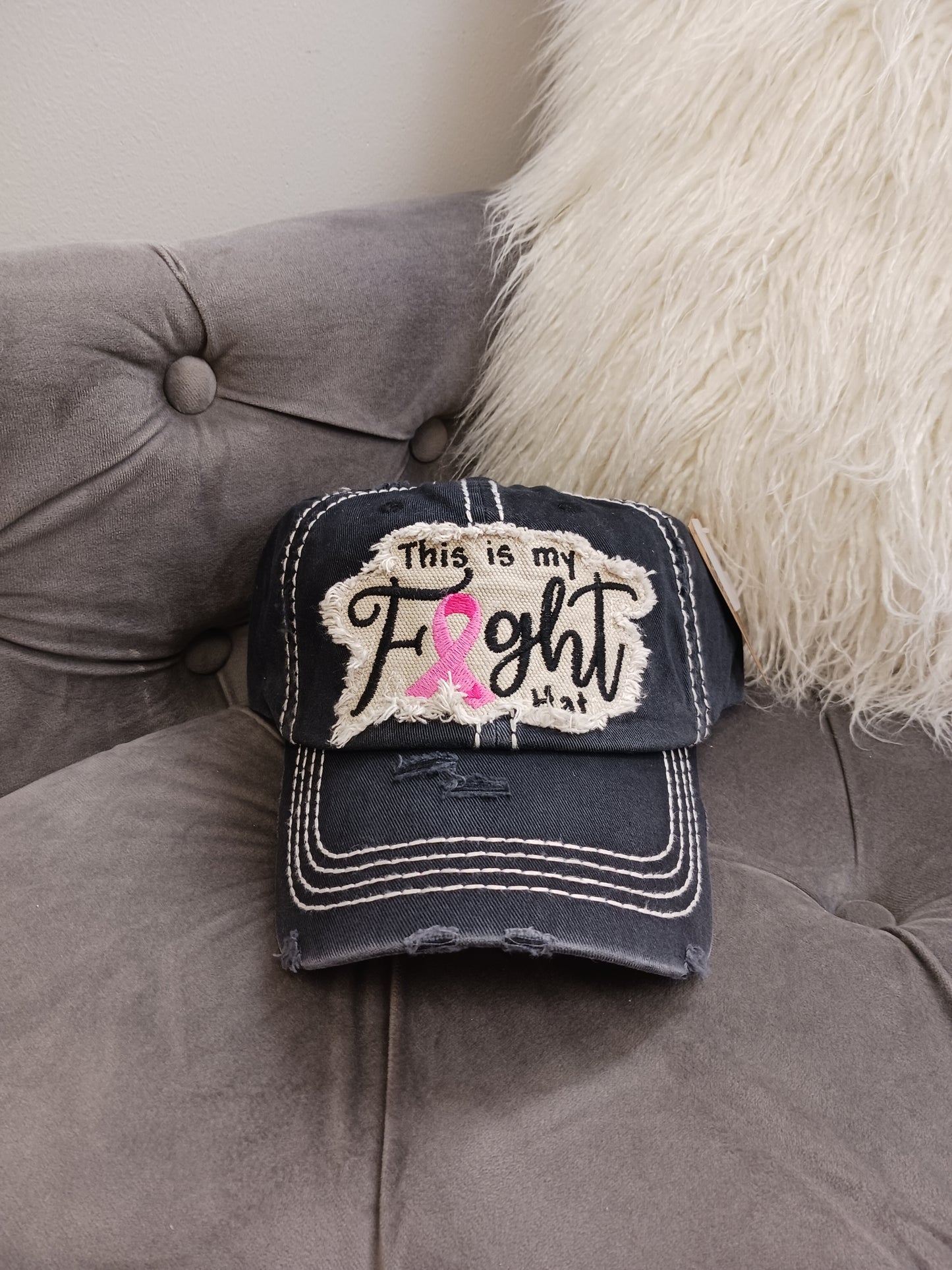 Breast Cancer Distressed Hats