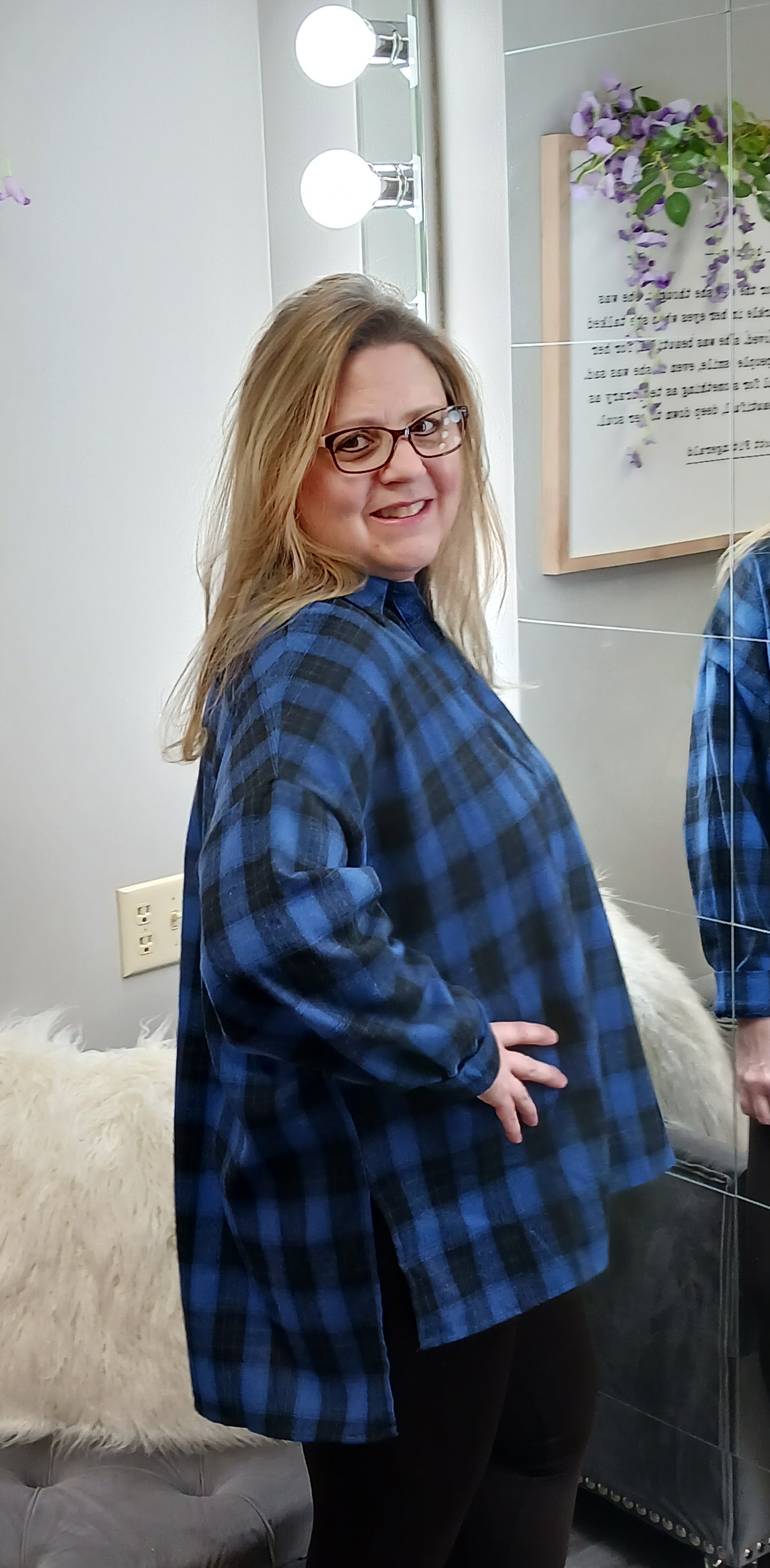 Teanna Plaid Top