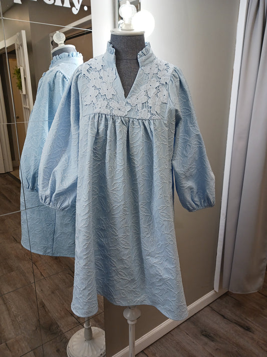 Nora Lace Neck Dress