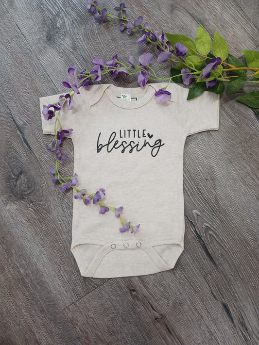 Little Blessing Short Sleeve Baby Bodysuit