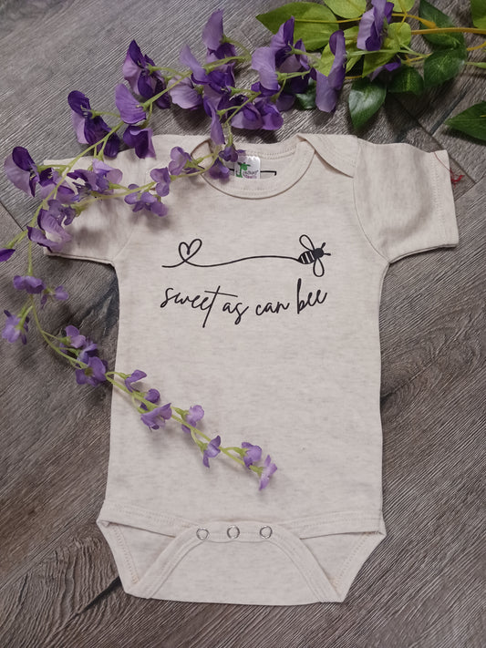 Sweet as Can Bee Short Sleeve Baby Bodysuit