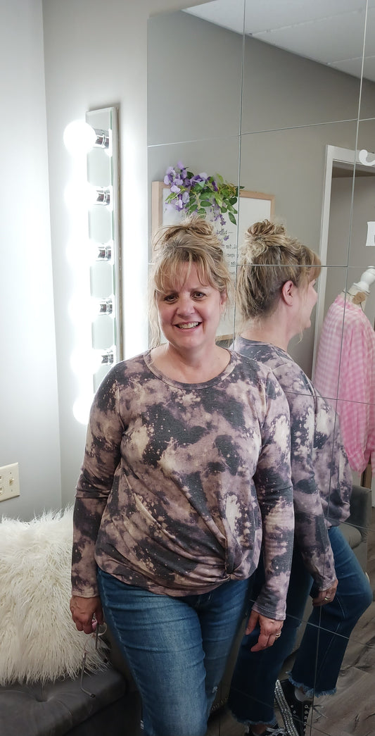 Nikki Twist Tie-Dye Top
