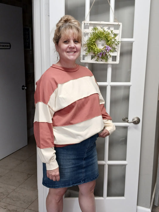 Betsy Contrast Terracotta Panel Top