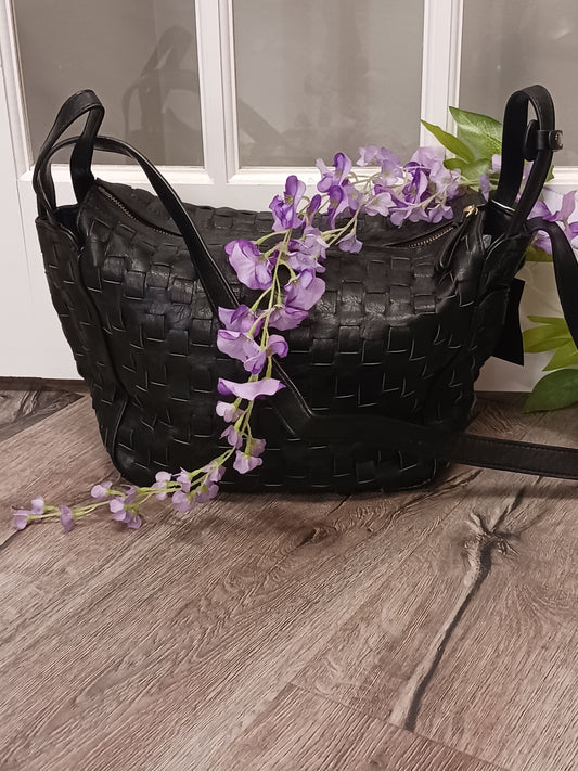 Brenna Woven Satchel by Joy Susan