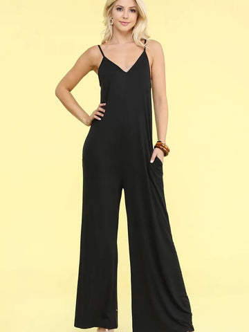 Sheila Spaghetti Strap Jumpsuit with Pockets