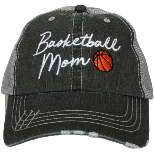 Basketball Mom Distressed Trucker Hat