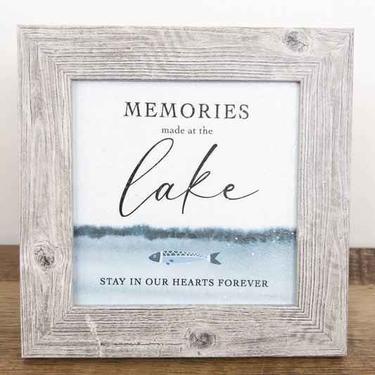 Memories Made At the Lake Stay in Our Hearts Picture Decor