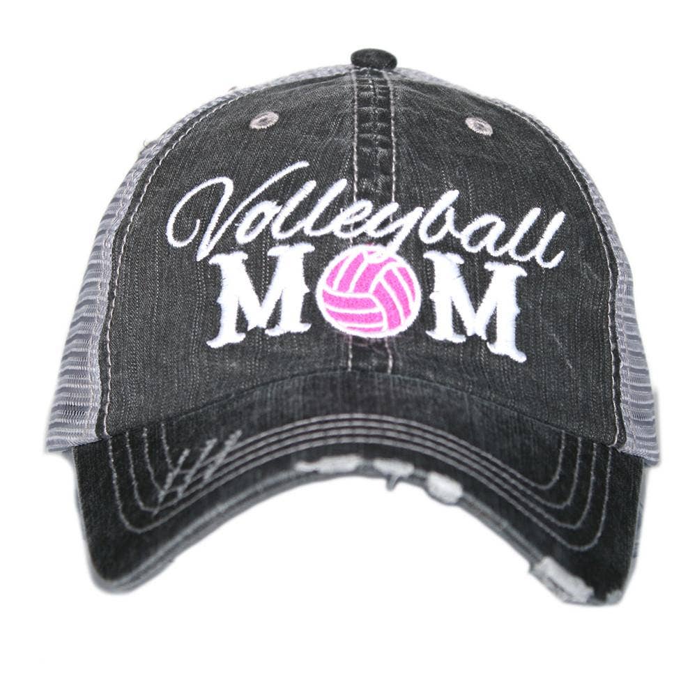 Volleyball Mom Distressed Trucker Hat