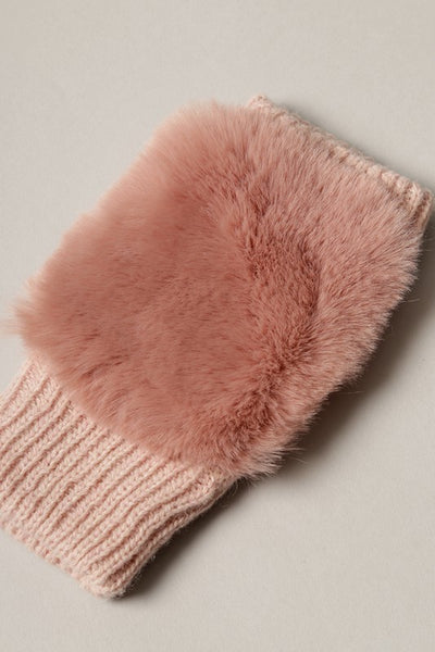 Faux Fur Fingerless Gloves