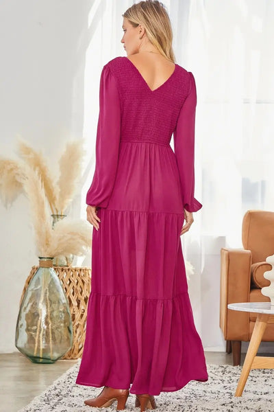 Julia Smocked Maxi Dress S-3X