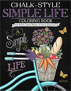 A Simple Life Chalk-Style Coloring Book