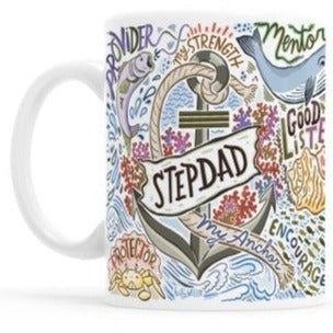 Step Dad Guiding Light Decorated Mug