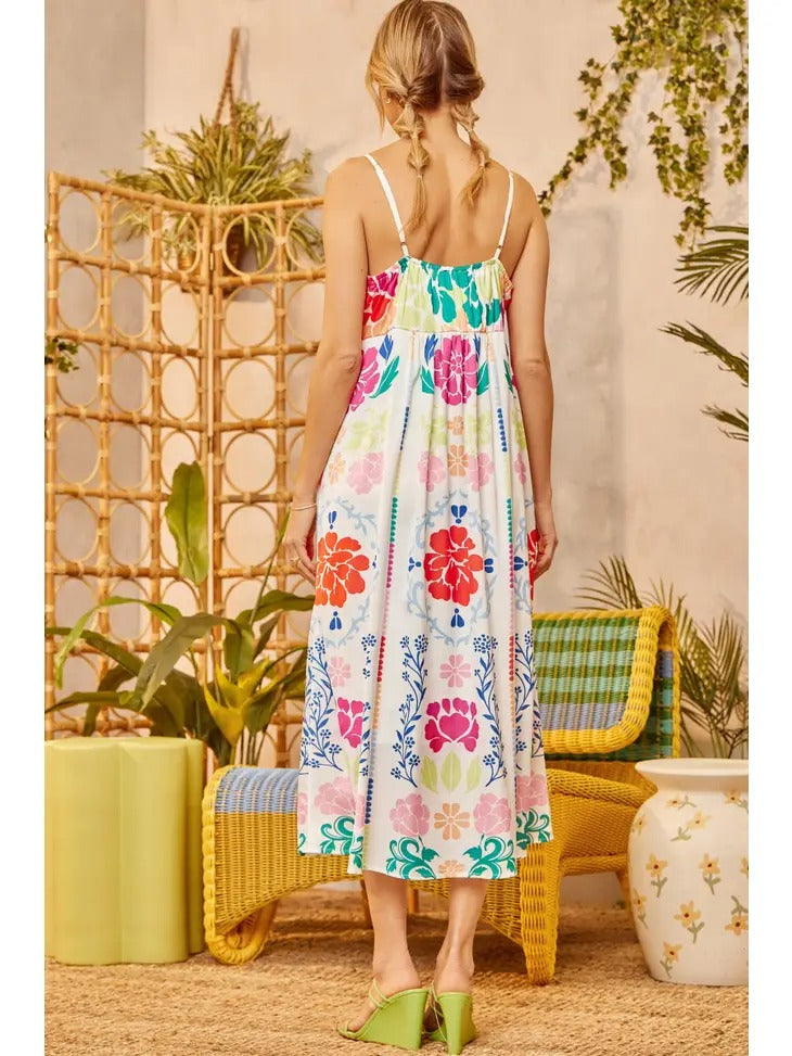 Brenda Floral Print Maxi Dress