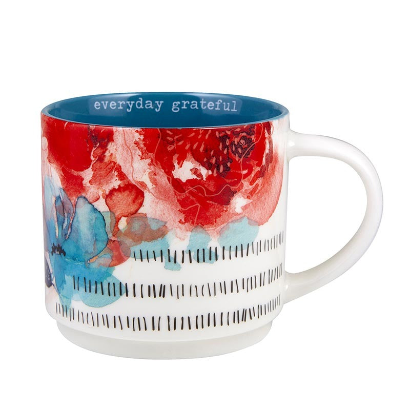 Everyday Grateful Floral 15 oz Mug