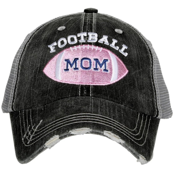 Pink Football Mom Embroidered Hat