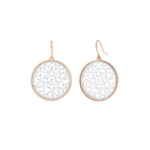 Mixed Metal Filigree Swirl Earrings