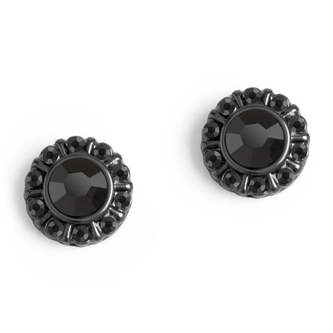 Black Onyx Stone Stud Earrings